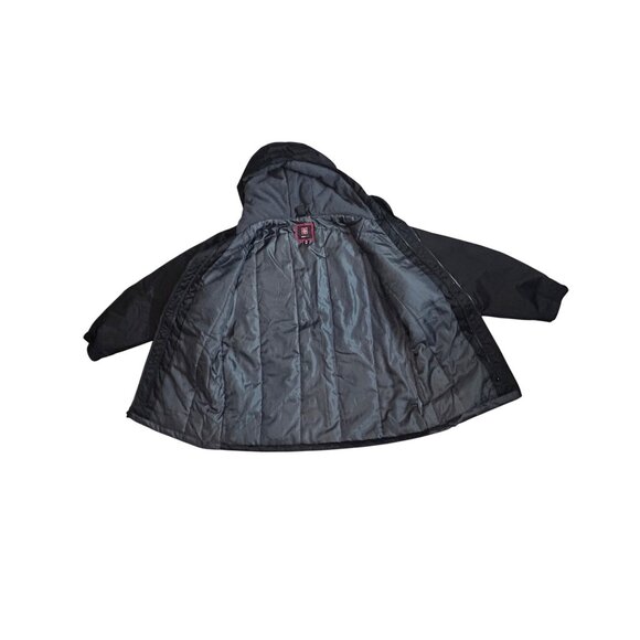 SwissTech Kids Hooded Jacket XL 14-16 Black & Gray Insulated Winter Coat 1843 - Picture 5 of 6